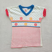 Load image into Gallery viewer, Vintage Pattern + Striped Shirt 3t
