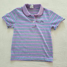 Load image into Gallery viewer, Vintage Garan Purple Striped Polo 4t/5t

