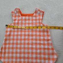 Load image into Gallery viewer, Vintage Orange Gingham Cotton Top 2t
