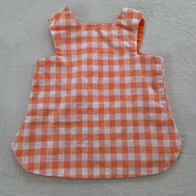 Load image into Gallery viewer, Vintage Orange Gingham Cotton Top 2t
