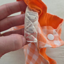 Load image into Gallery viewer, Vintage Orange Gingham Cotton Top 2t
