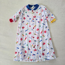 Load image into Gallery viewer, Vintage Baseball Colorful Sleep Gown 0-3 months
