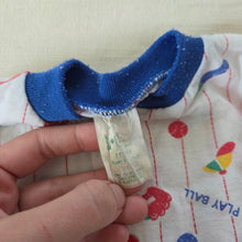 Load image into Gallery viewer, Vintage Baseball Colorful Sleep Gown 0-3 months

