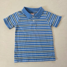 Load image into Gallery viewer, Y2k Blue Striped Polo Shirt 3t
