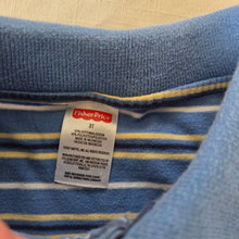 Load image into Gallery viewer, Y2k Blue Striped Polo Shirt 3t
