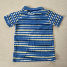 Load image into Gallery viewer, Y2k Blue Striped Polo Shirt 3t

