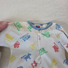 Load image into Gallery viewer, Vintage Colorful Animals Sleep Gown 0-3 months
