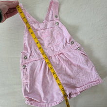 Load image into Gallery viewer, Vintage Oshkosh Pink Gingham Shortalls 2t/3t
