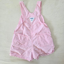 Load image into Gallery viewer, Vintage Oshkosh Pink Gingham Shortalls 2t/3t
