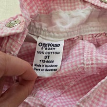 Load image into Gallery viewer, Vintage Oshkosh Pink Gingham Shortalls 2t/3t
