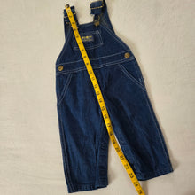 Load image into Gallery viewer, Vintage Oshkosh Dark Wash Overalls 6-9 months
