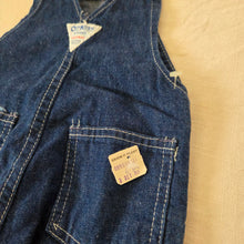 Load image into Gallery viewer, Vintage Oshkosh Dark Wash Overalls 6-9 months
