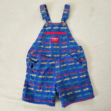 Load image into Gallery viewer, Vintage Oshkosh Colorful Train Shortalls 4t
