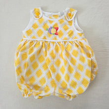 Load image into Gallery viewer, Vintage Fruit Diamond Bubble Romper 9-12 months
