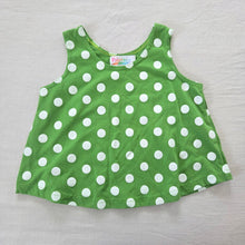Load image into Gallery viewer, Vintage Green Polka Dot Tank Top 2t/3
