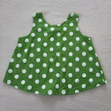 Load image into Gallery viewer, Vintage Green Polka Dot Tank Top 2t/3
