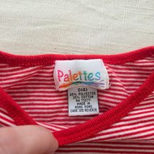 Load image into Gallery viewer, Vintage KID USA Red Striped Tee 4t
