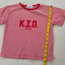 Load image into Gallery viewer, Vintage KID USA Red Striped Tee 4t
