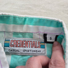 Load image into Gallery viewer, Vintage Mint Striped Buttondown 5t
