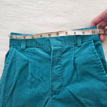 Load image into Gallery viewer, Vintage 80s Teal Cord Pants kids 6
