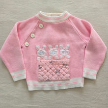 Load image into Gallery viewer, Vintage Bunnies Pink Knit Sweater 24 months

