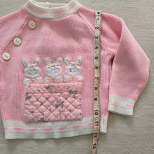 Load image into Gallery viewer, Vintage Bunnies Pink Knit Sweater 24 months

