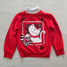 Load image into Gallery viewer, Vintage Kitty Heart Sweater Shirt 3t
