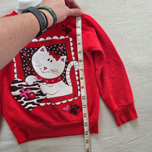 Load image into Gallery viewer, Vintage Kitty Heart Sweater Shirt 3t
