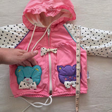 Load image into Gallery viewer, Vintage Bear + Kitty Girly Jacket 18 months
