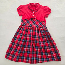 Load image into Gallery viewer, Vintage 50s/60s Plaid Red Dress kids 12
