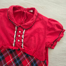 Load image into Gallery viewer, Vintage 50s/60s Plaid Red Dress kids 12
