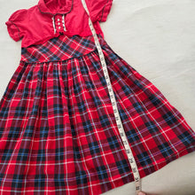 Load image into Gallery viewer, Vintage 50s/60s Plaid Red Dress kids 12
