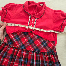 Load image into Gallery viewer, Vintage 50s/60s Plaid Red Dress kids 12

