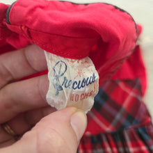 Load image into Gallery viewer, Vintage 50s/60s Plaid Red Dress kids 12
