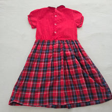 Load image into Gallery viewer, Vintage 50s/60s Plaid Red Dress kids 12

