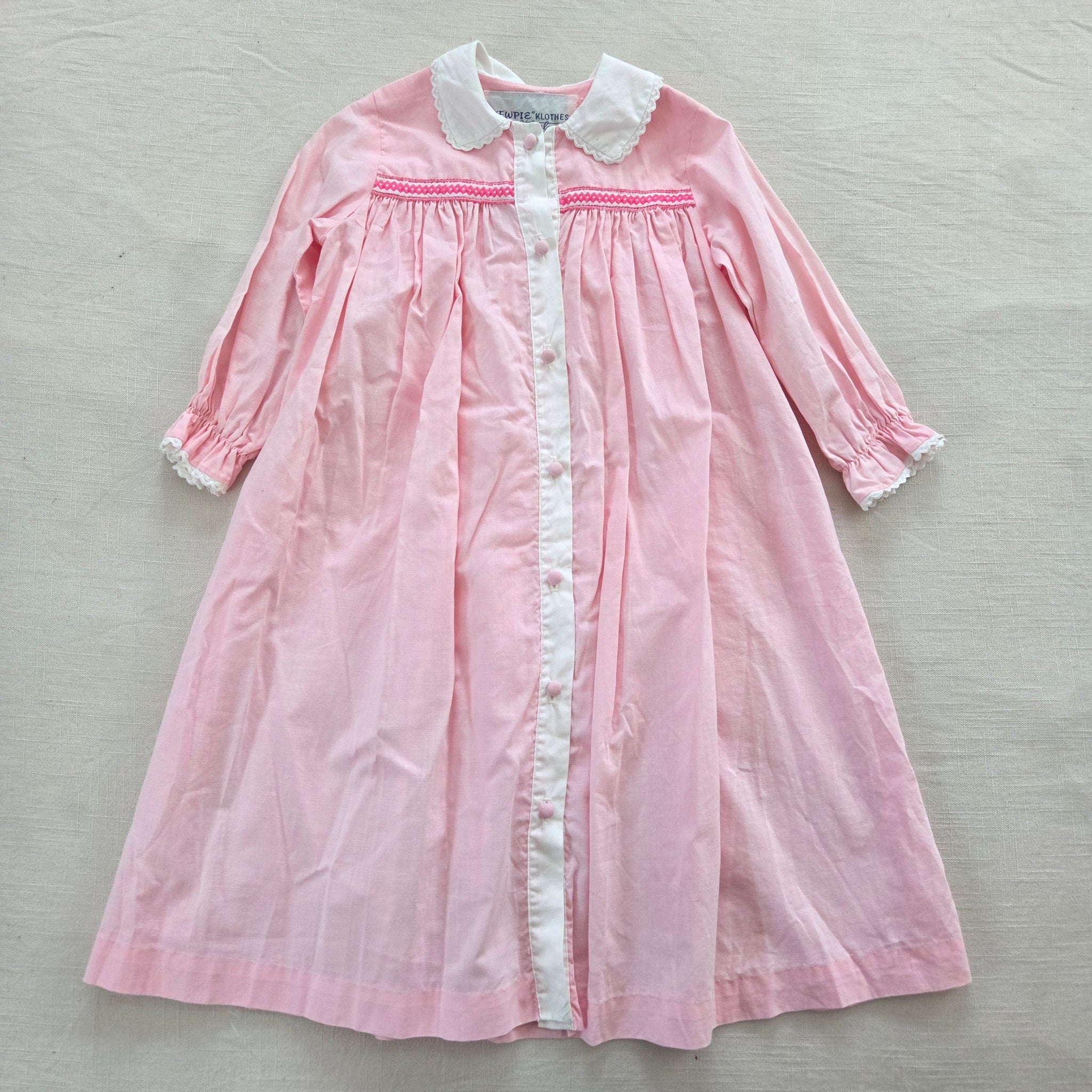 Vintage Pink Maxi Long Sleeve Dress 3t