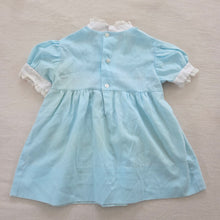 Load image into Gallery viewer, Vintage Smocked Blue Dress 6-12 months
