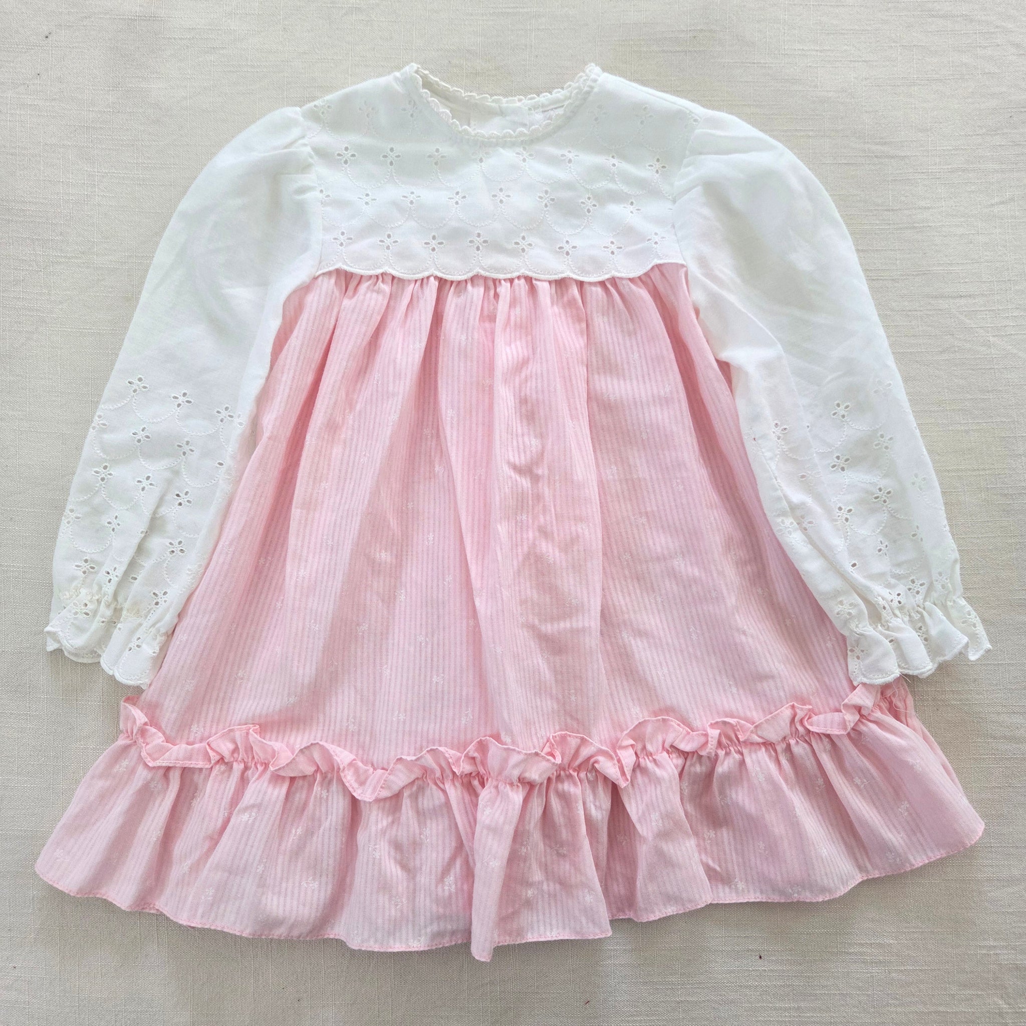 Vintage Pink Eyelet Dress 3t – Nostalgic Baby Vintage