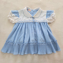Load image into Gallery viewer, Vintage Blue Gingham Flowy Top 4t/5t
