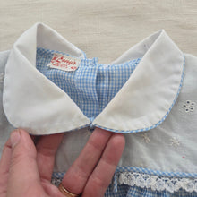 Load image into Gallery viewer, Vintage Blue Gingham Flowy Top 4t/5t
