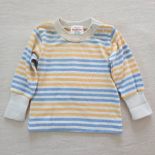 Load image into Gallery viewer, Vintage Healthtex Yellow/Blue Striped Long Sleeve 9 months
