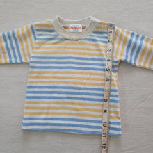 Load image into Gallery viewer, Vintage Healthtex Yellow/Blue Striped Long Sleeve 9 months
