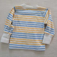 Load image into Gallery viewer, Vintage Healthtex Yellow/Blue Striped Long Sleeve 9 months
