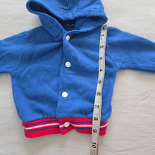 Load image into Gallery viewer, Vintage Blue/Red Hooded Sweater 0-3 months
