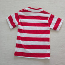 Load image into Gallery viewer, Vintage Red + White Striped Tee 12 months
