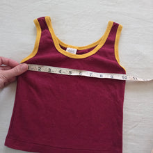 Load image into Gallery viewer, Vintage Maroon/Mustard Tank Top 2t
