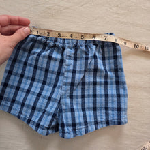 Load image into Gallery viewer, Vintage Blue Plaid Shorts 12 months
