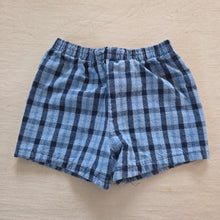 Load image into Gallery viewer, Vintage Blue Plaid Shorts 12 months
