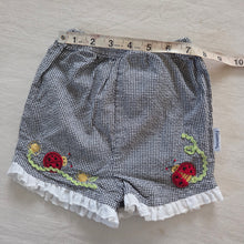 Load image into Gallery viewer, Vintage Ladybug Gingham Shorts 18 months
