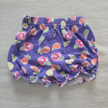 Load image into Gallery viewer, Vintage Fruit + Floral Purple Shorts 18 months
